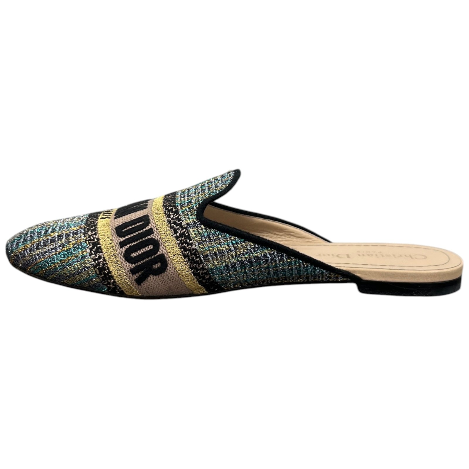 Women's Embroidered Logo Lurex Loafers Multi-Coloured Size EU 38 / UK 5 - Photo 5