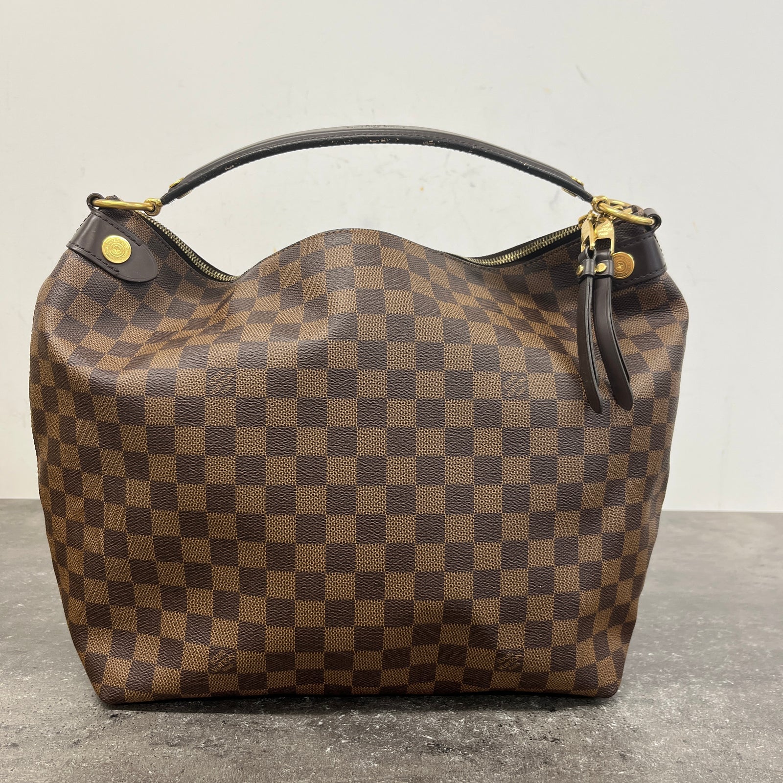 Women's Damier Duomo hobo Bag Brown - Photo 12