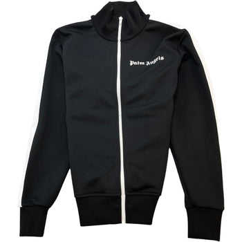 Men's Logo Print Track Jacket Black Size M