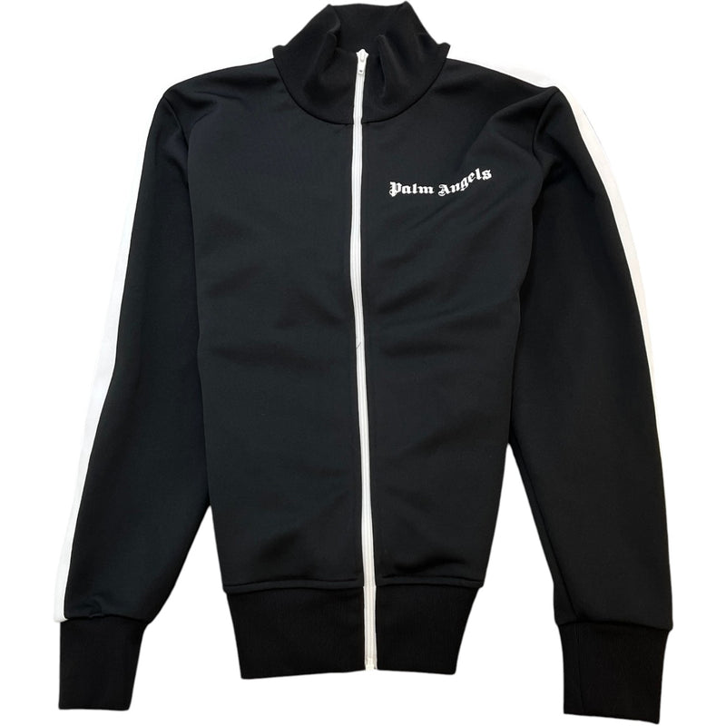 Men's Logo Print Track Jacket Black Size M