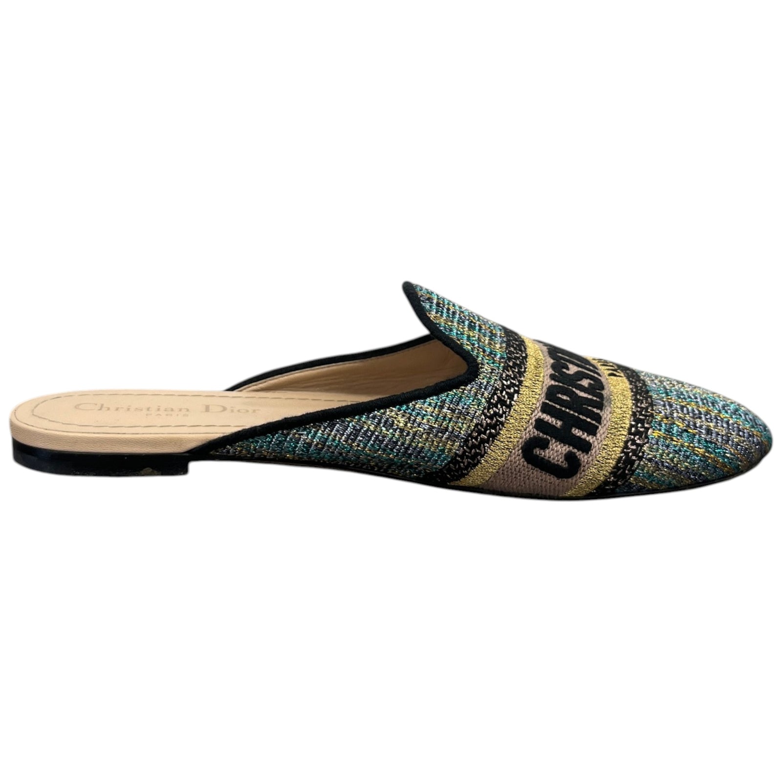 Women's Embroidered Logo Lurex Loafers Multi-Coloured Size EU 38 / UK 5 - Photo 4