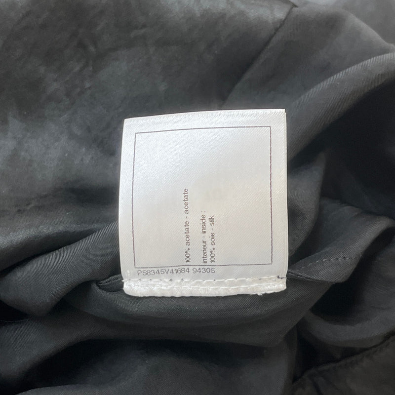 Women's Silk Cc Button Double Breasted Jacket Black Size IT 40 / UK 8