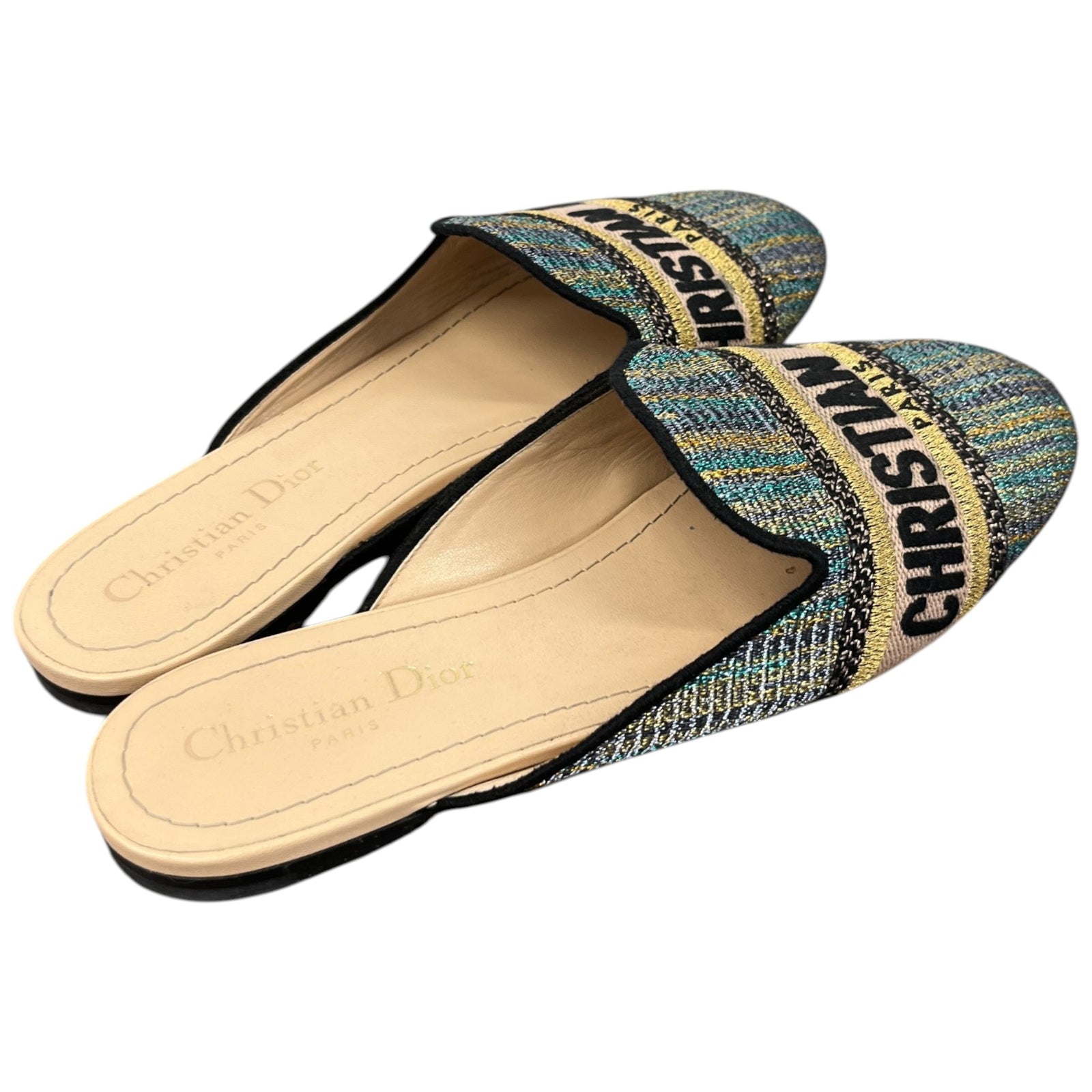 Women's Embroidered Logo Lurex Loafers Multi-Coloured Size EU 38 / UK 5 - Photo 8