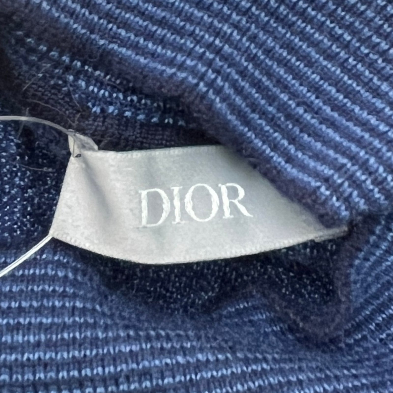 Men's Cashmere Oblique Jumper Blue Size S - Photo 8