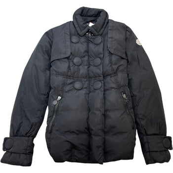 Women's Daim Double Breasted Down Jacket Black Size 1 / UK 10