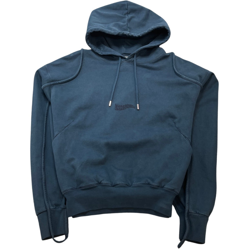 Men's Camargue Embroidered Logo Hoodie Navy Size L