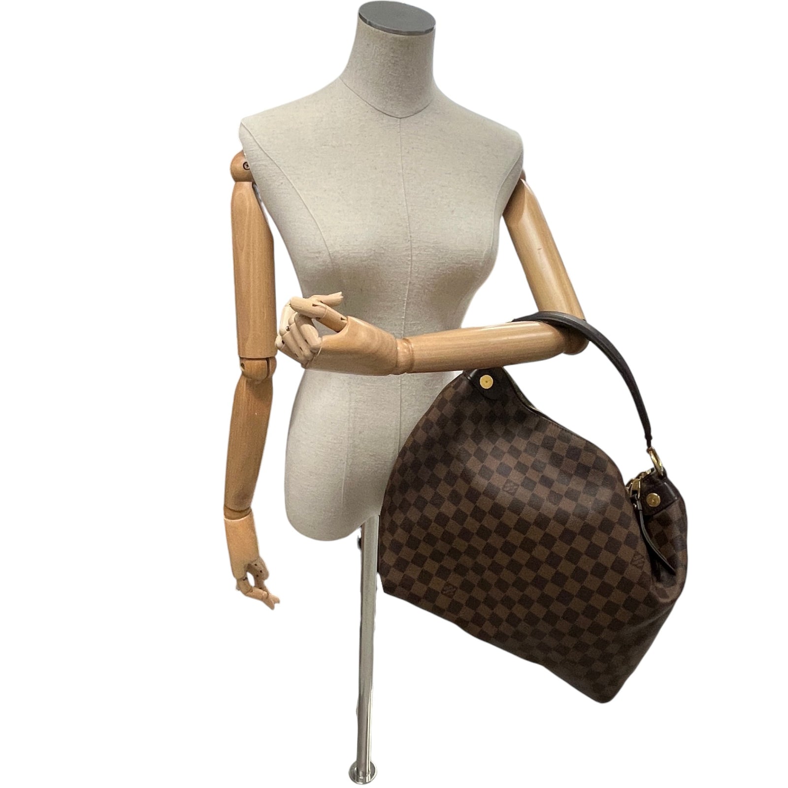 Women's Damier Duomo hobo Bag Brown - Photo 2