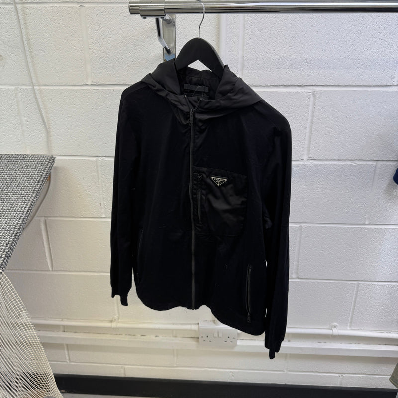 Men's Plaque Logo Jacket Black Size L