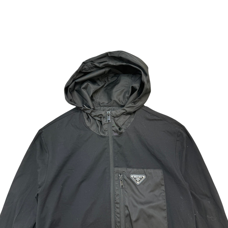 Men's Plaque Logo Jacket Black Size L