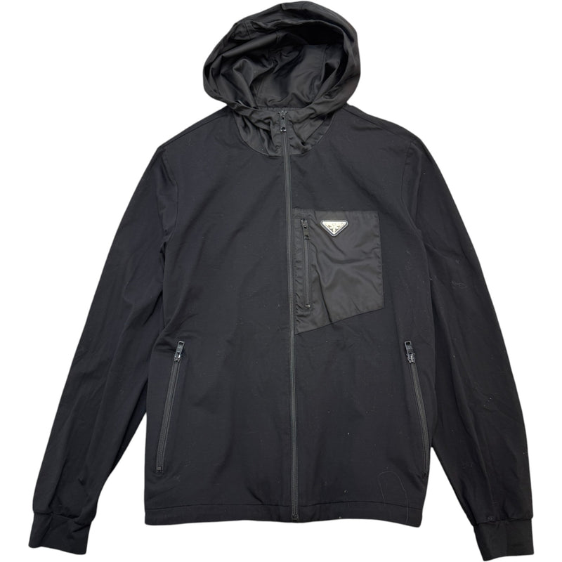 Men's Plaque Logo Jacket Black Size L