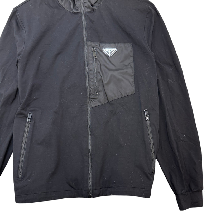 Men's Plaque Logo Jacket Black Size L
