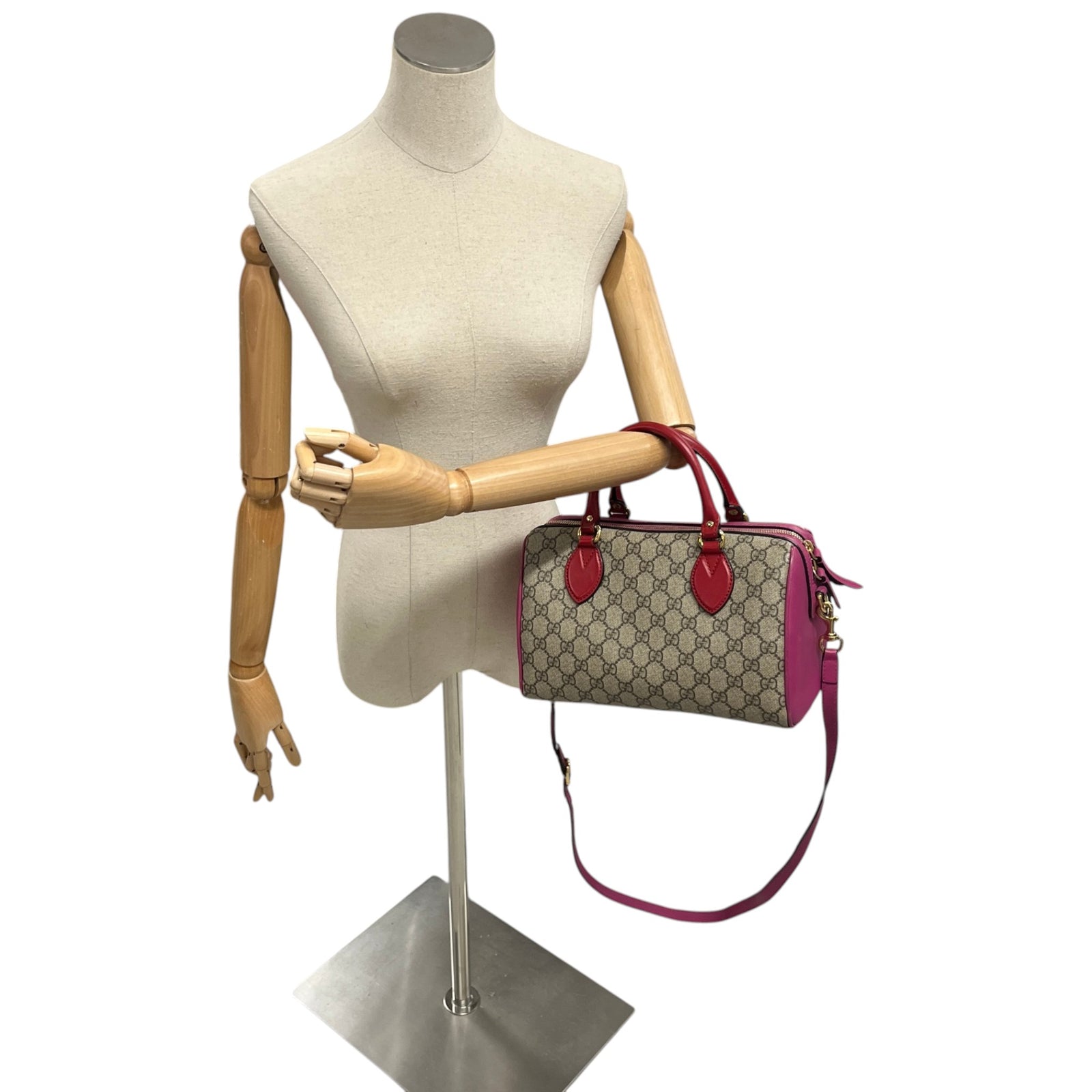 Women's Gg Supreme Boston Bag Pink - Photo 2