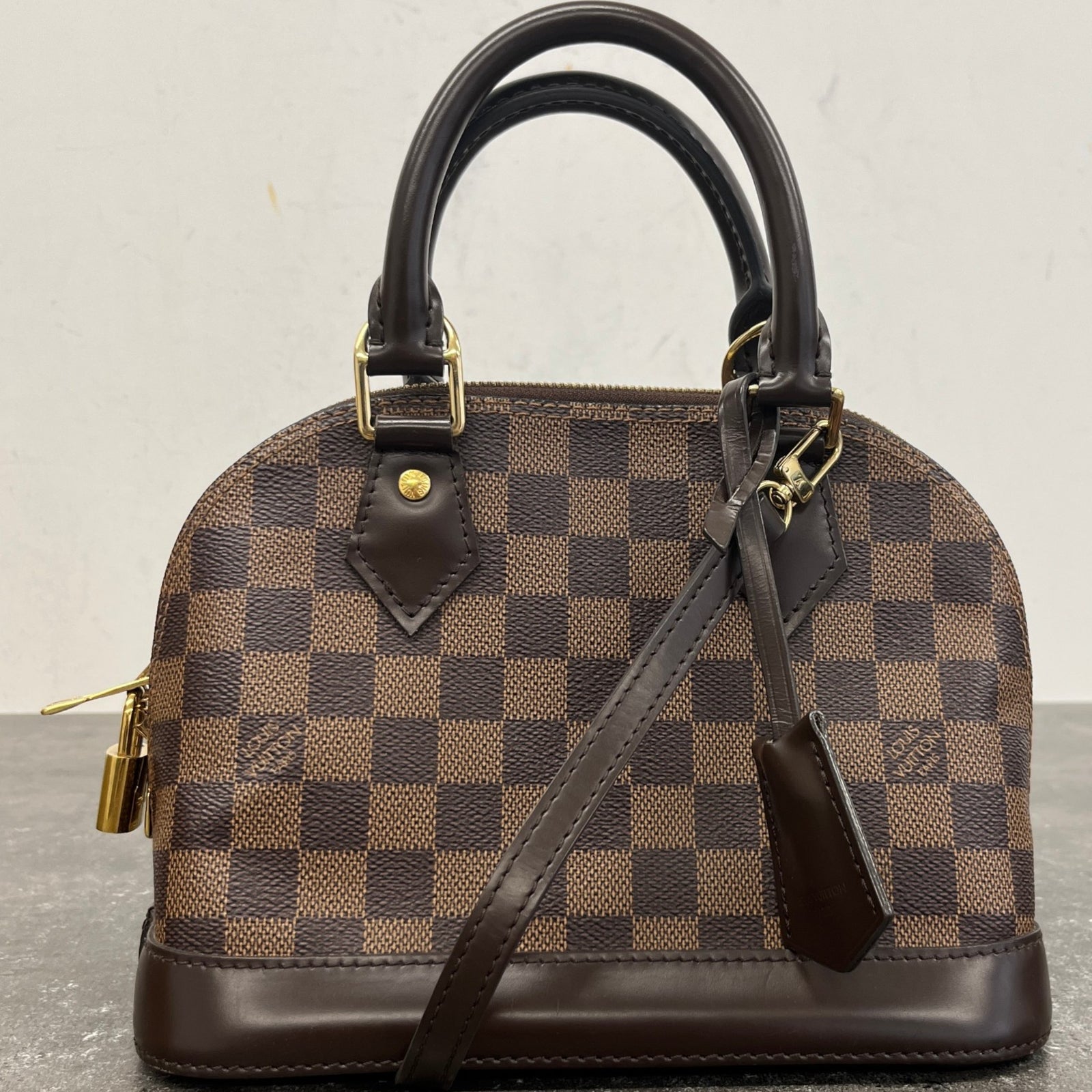 Women's Damier Ebene Alma BB Handbag Brown - Photo 12