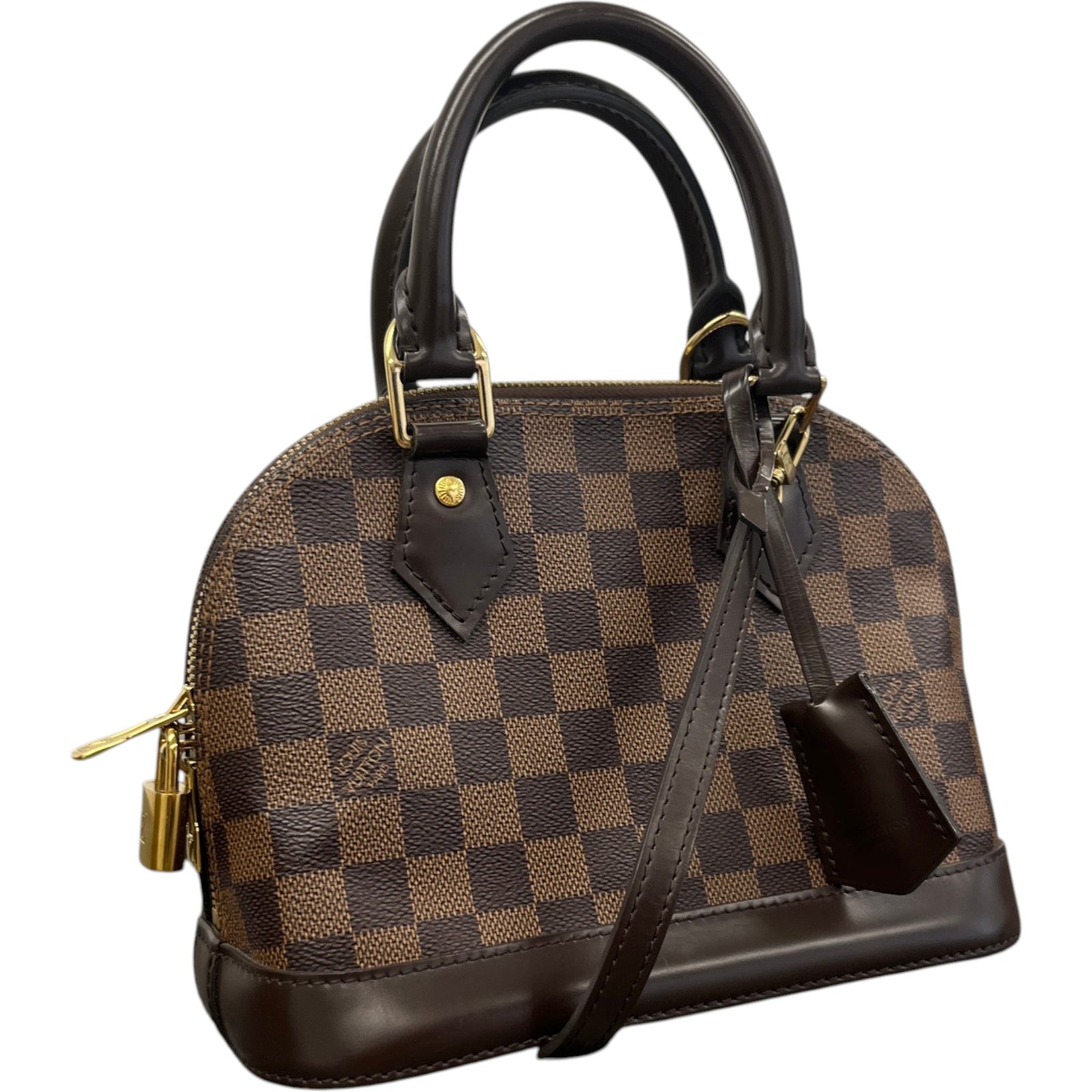 Women's Damier Ebene Alma BB Handbag Brown - Photo 4