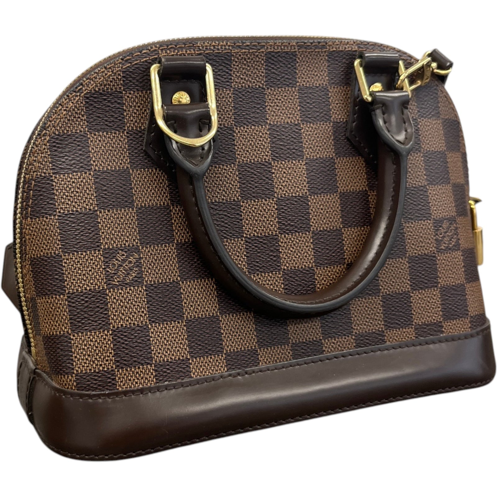 Women's Damier Ebene Alma BB Handbag Brown - Photo 8