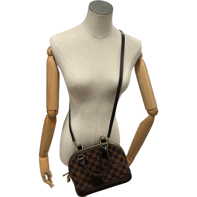 Women's Damier Ebene Alma BB Handbag Brown