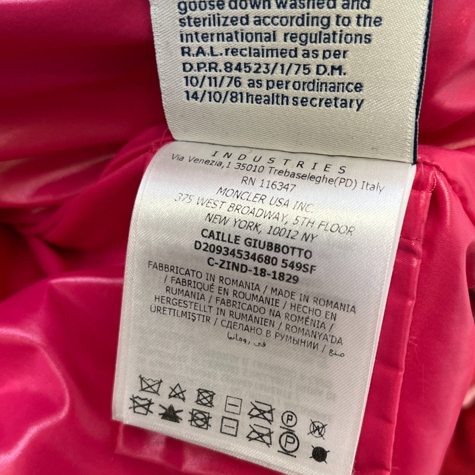 Women's Caille Down Jacket Pink Size 1 / UK 10 - Photo 7