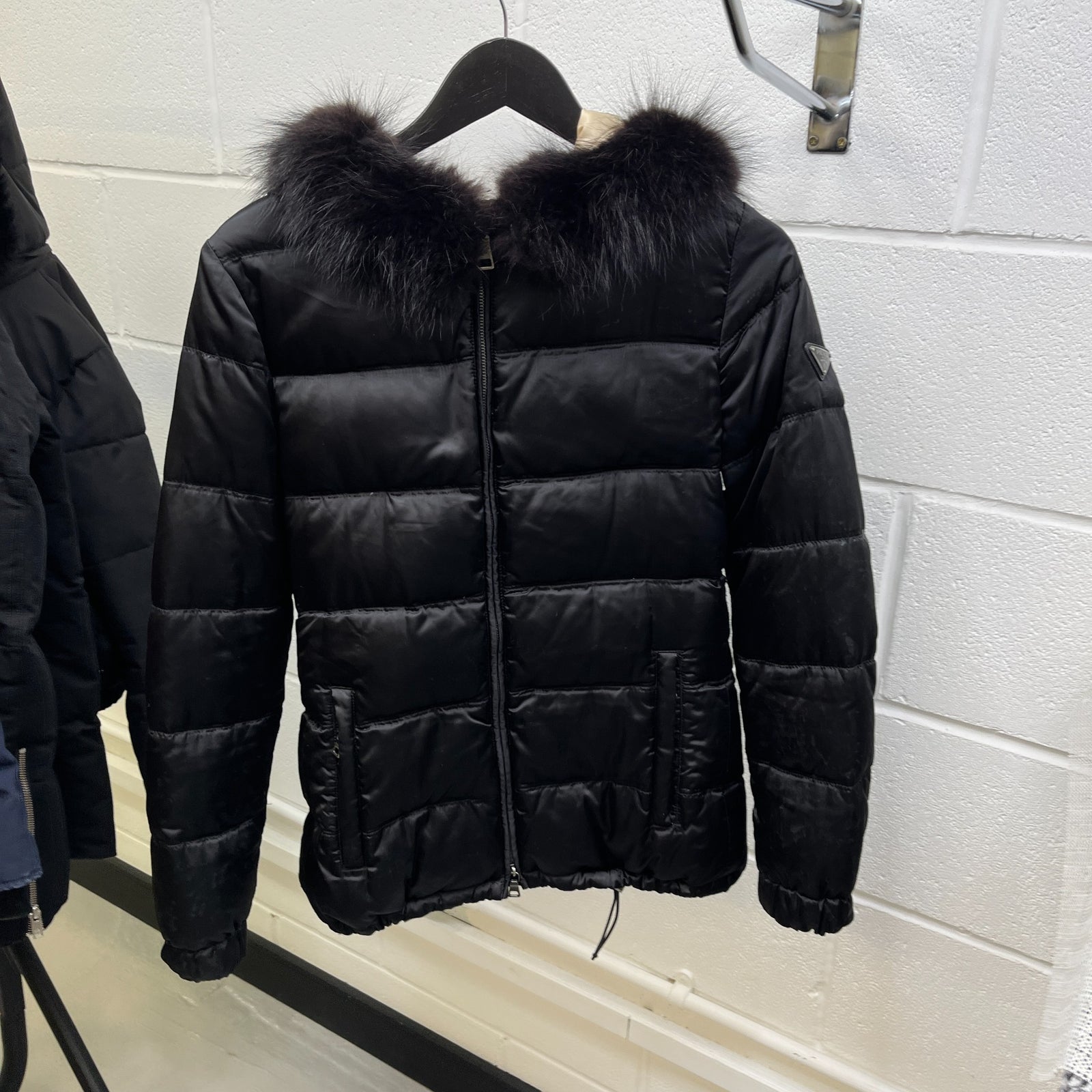 Women's Plaque Logo Down Jacket Black Size IT 42 / UK 10 - Photo 7