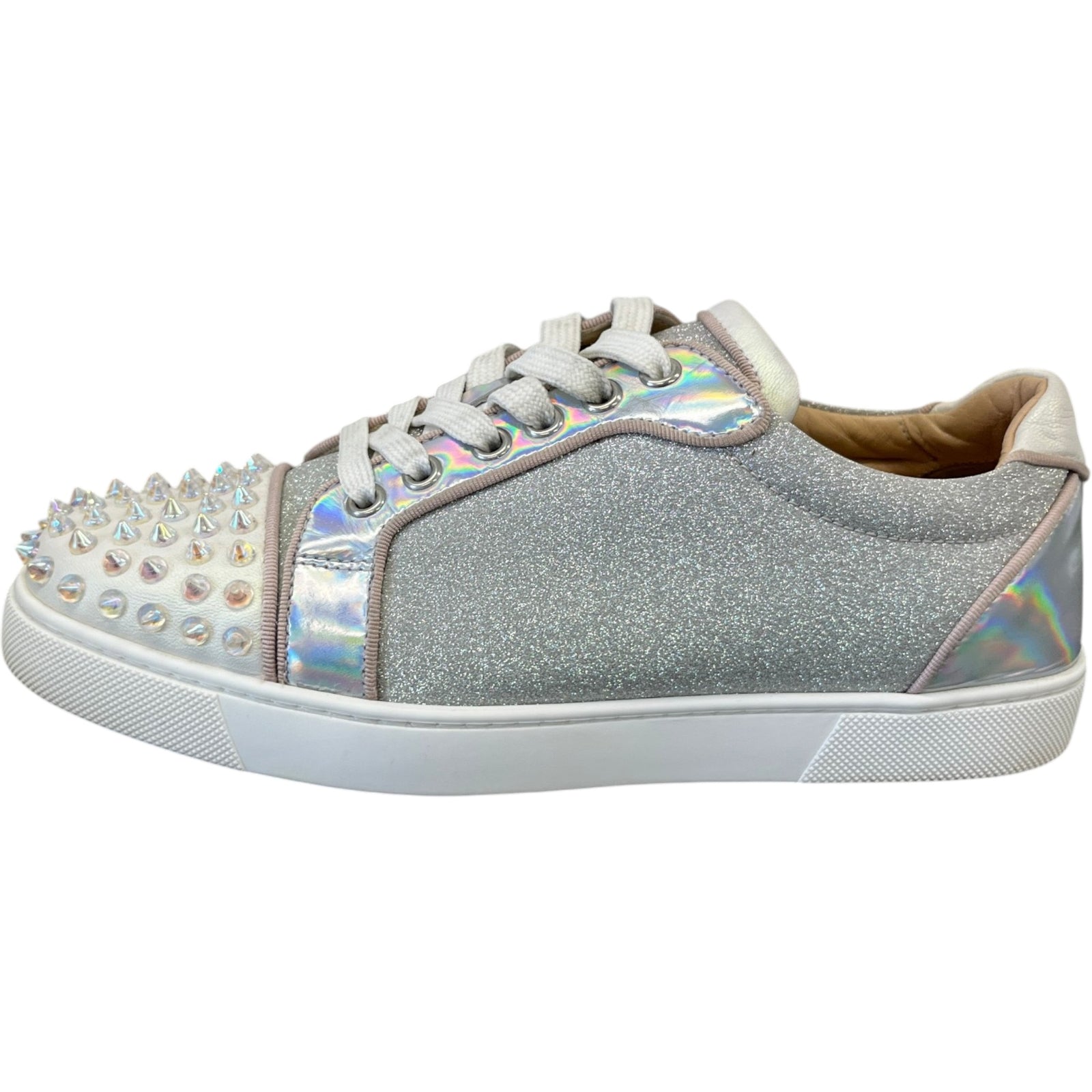 Women's Vieira 2 Glittered Low Trainers Silver Size EU 38 / UK 5 - Photo 5