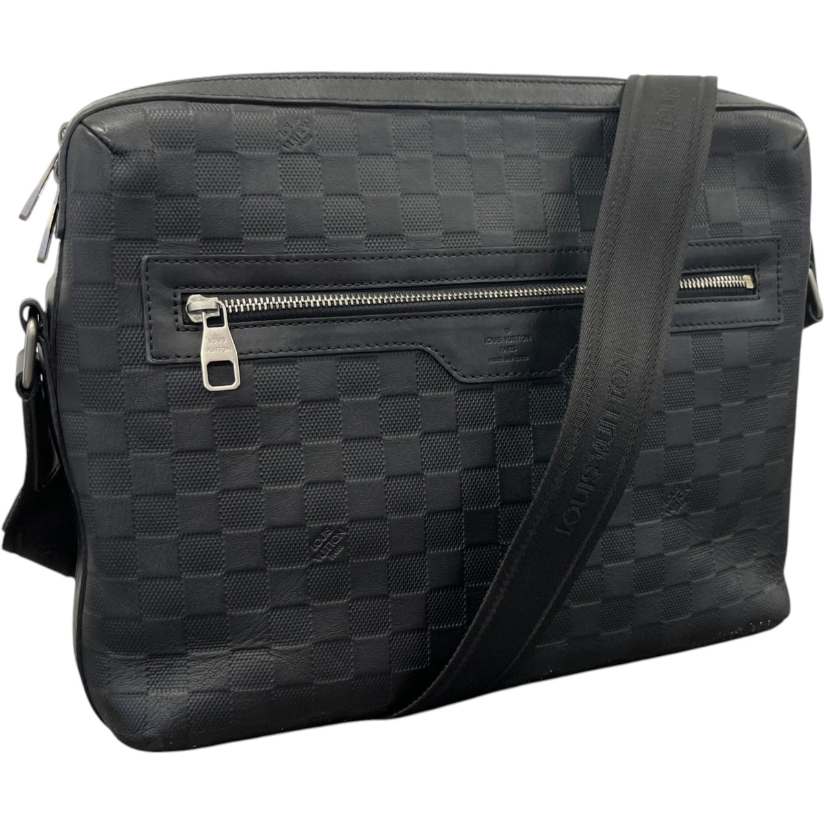 Men's Damier Infini Calypso MM Messenger Bag Black - Photo 4