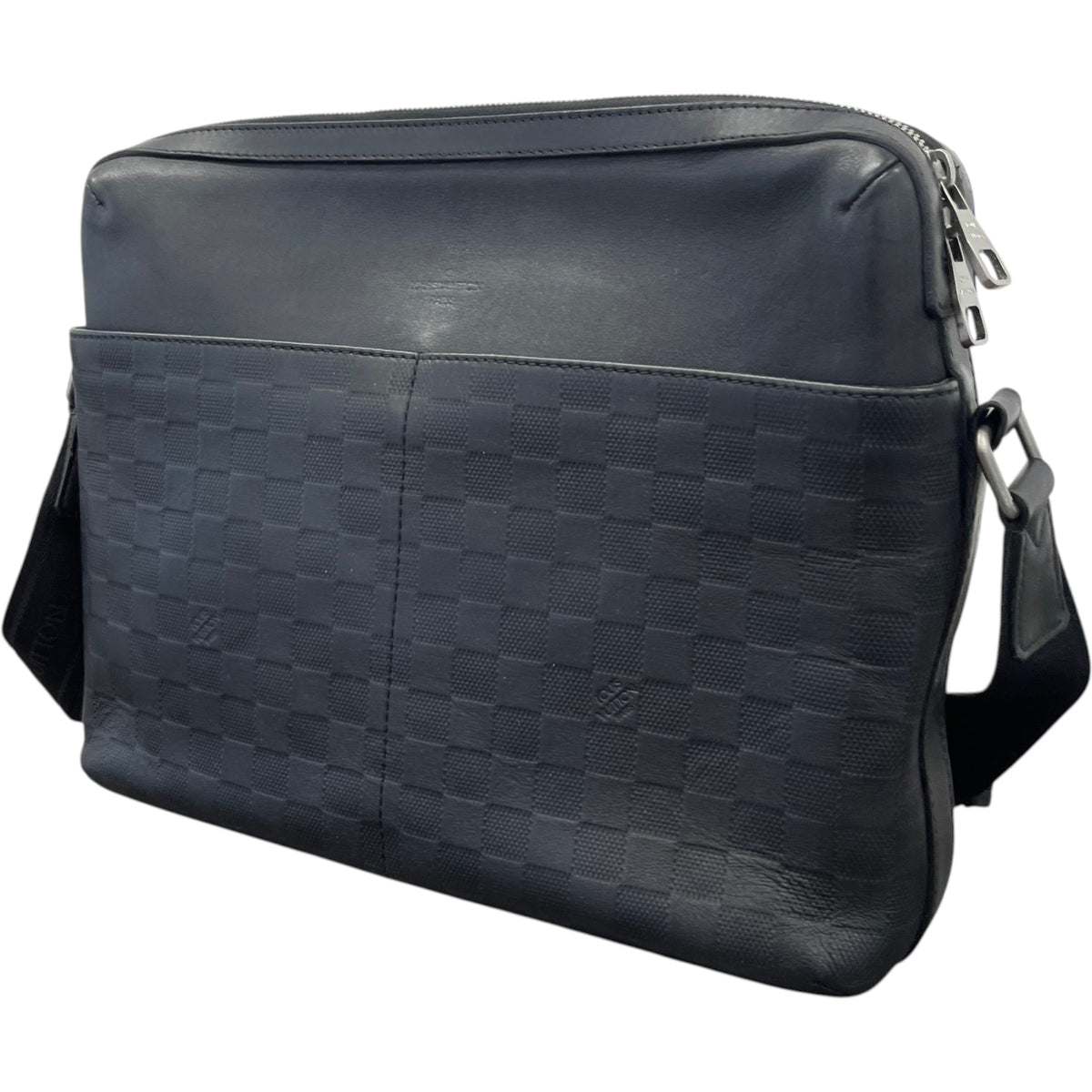 Men's Damier Infini Calypso MM Messenger Bag Black - Photo 9