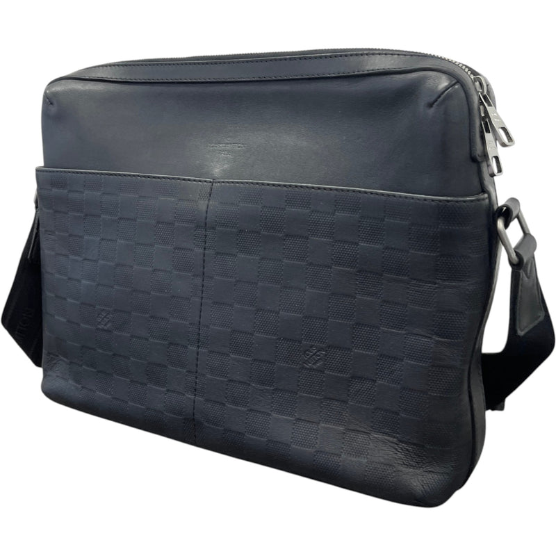 Men's Damier Infini Calypso MM Messenger Bag Black
