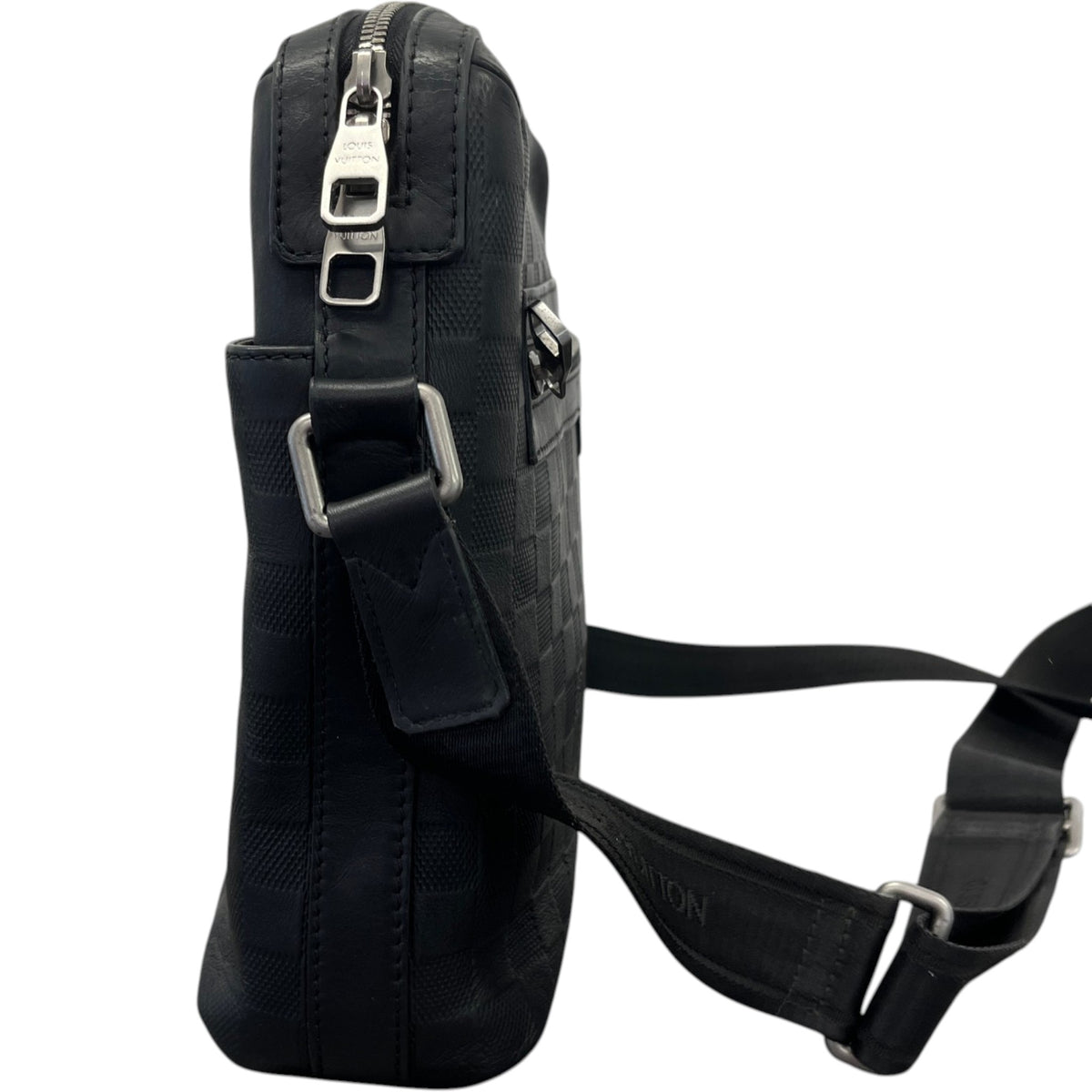 Men's Damier Infini Calypso MM Messenger Bag Black - Photo 7