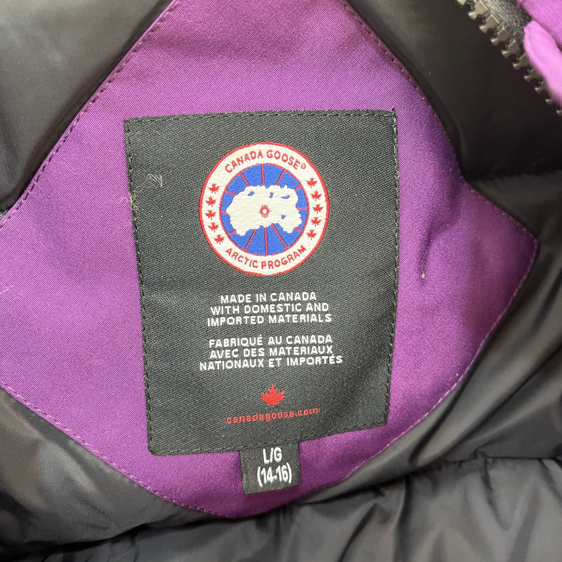 Girl's Rundle Bomber Down Jacket Purple Size 16 years