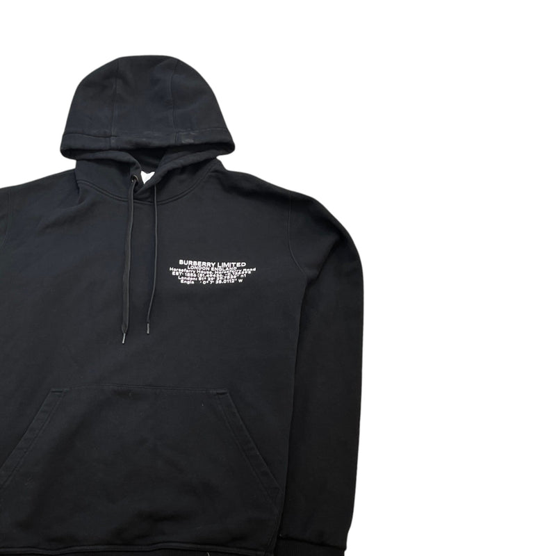 Men's Logo Print Hoodie Black Size L