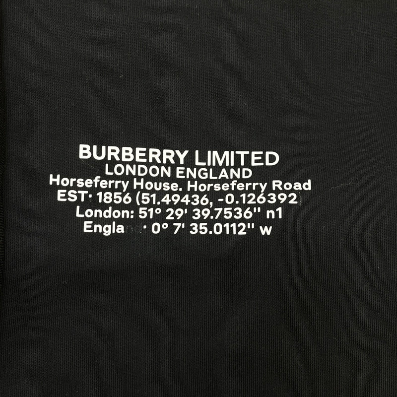 Men's Logo Print Hoodie Black Size L