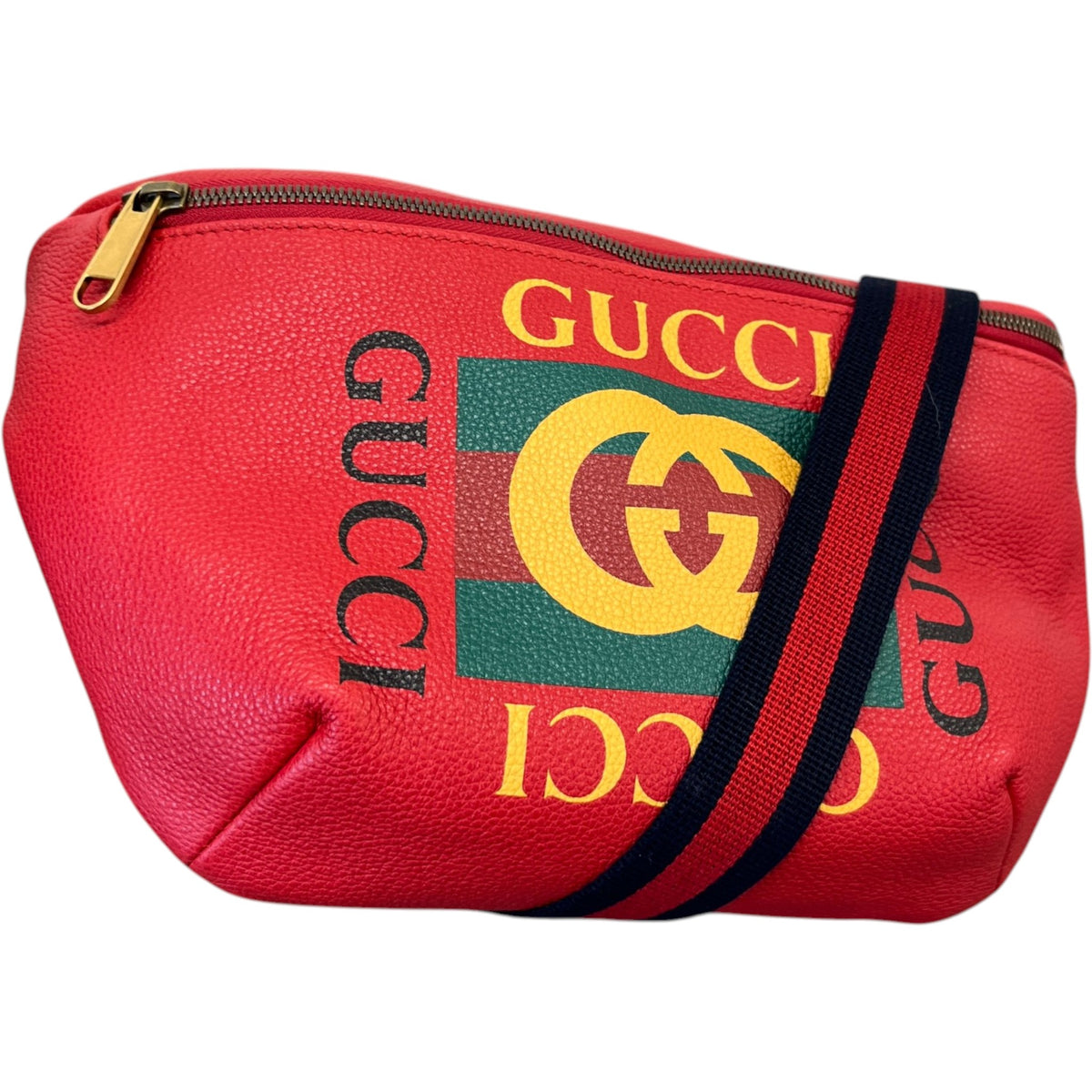 Men's Logo Print Belt Bag Red - Photo 4