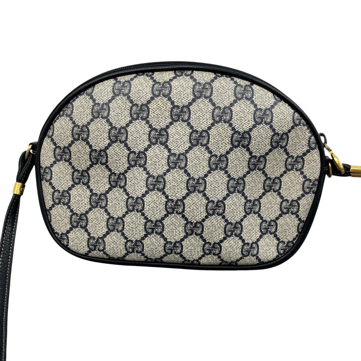 Women's GG Supreme Oval Crossbody Bag Navy - Photo 3