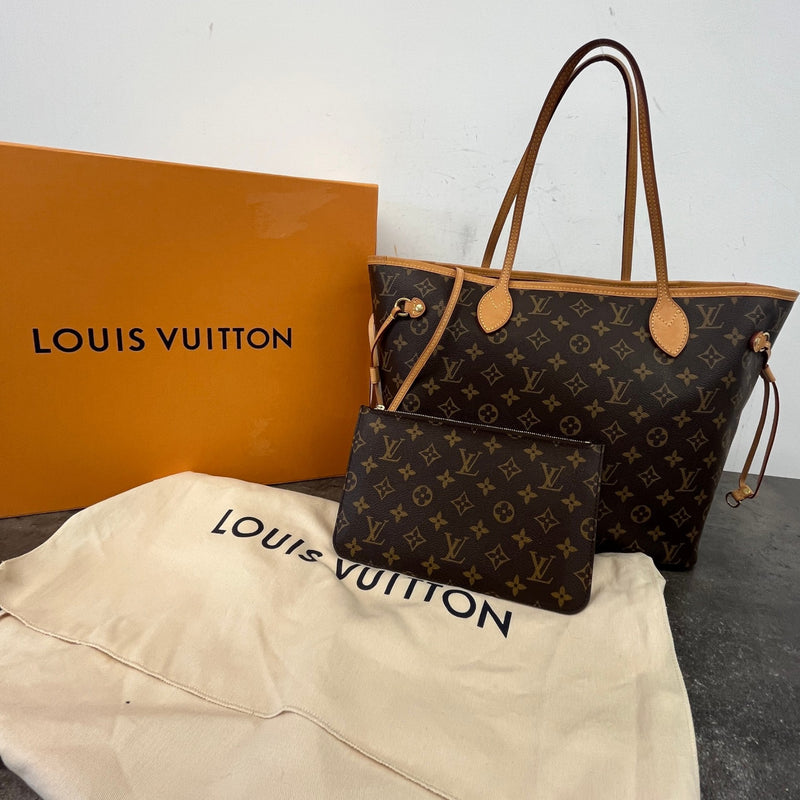 Women's Monogram Neverfull Mm Tote Bag Brown
