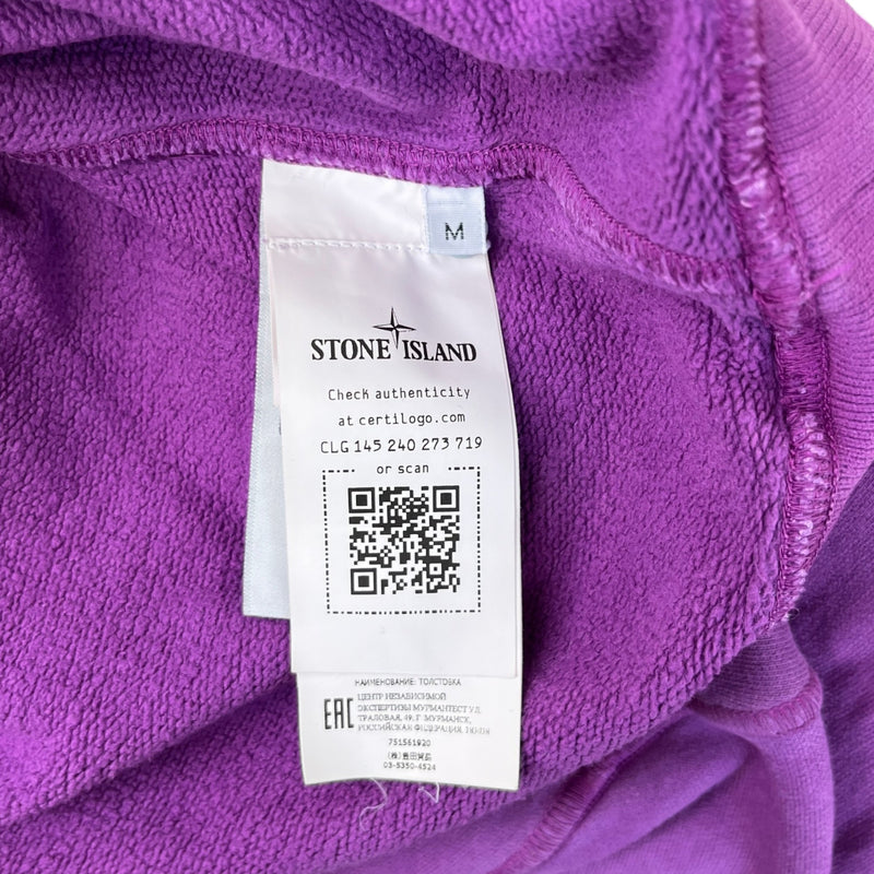Men's Applique Logo Zip Jumper Purple Size M