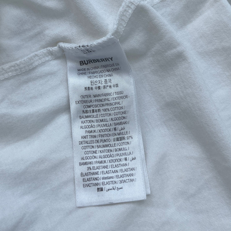 Men's Logo Print T-Shirt White Size L
