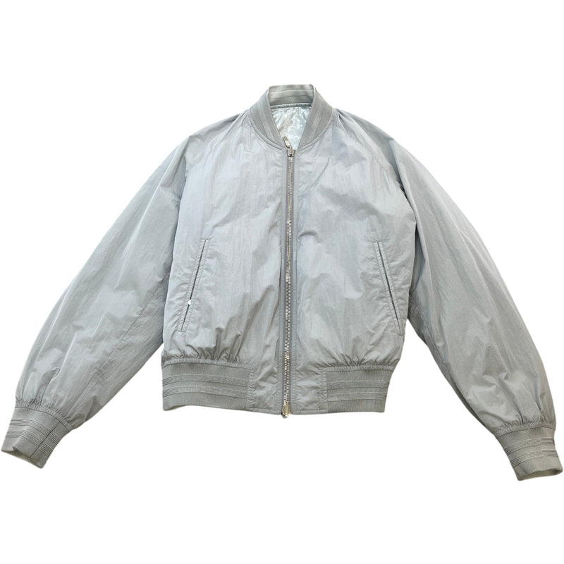 Men's Reversible Oblique Bomber Jacket Grey Size IT 52 / XL
