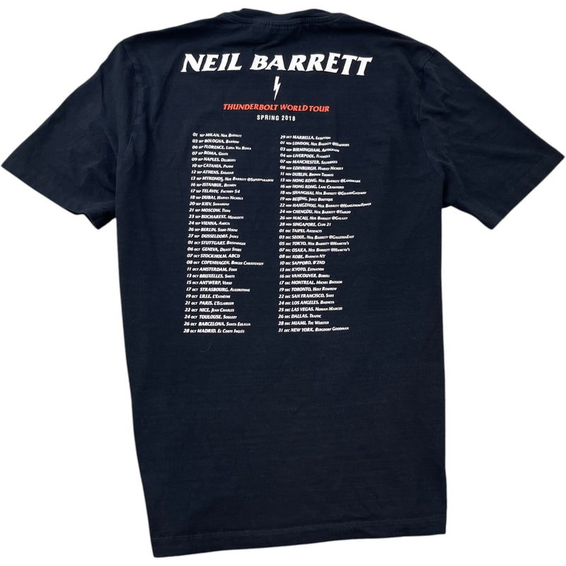 Men's Guitar Print T-Shirt Black Size M