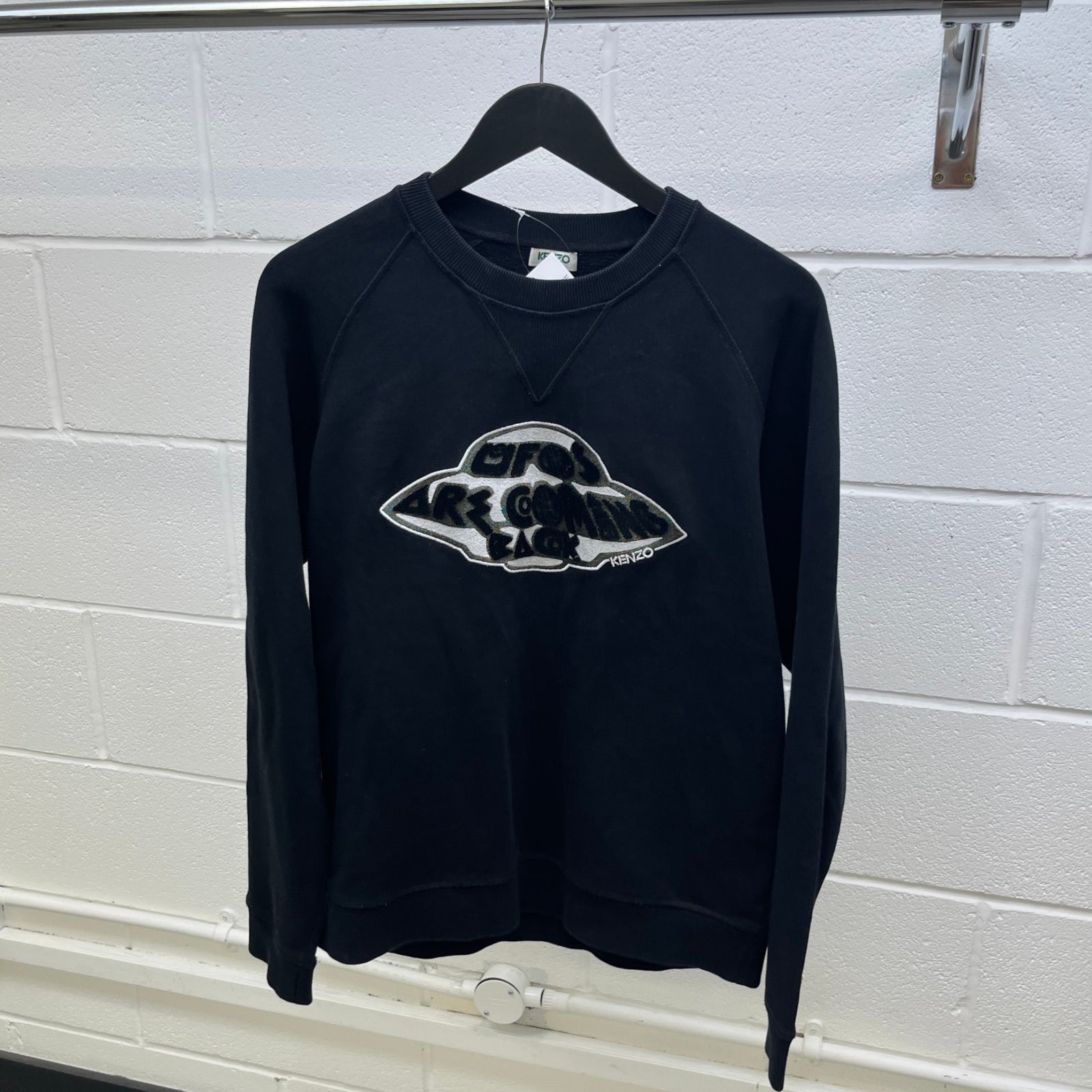 Men's Ufo Sweatshirt Black Size L - Photo 7