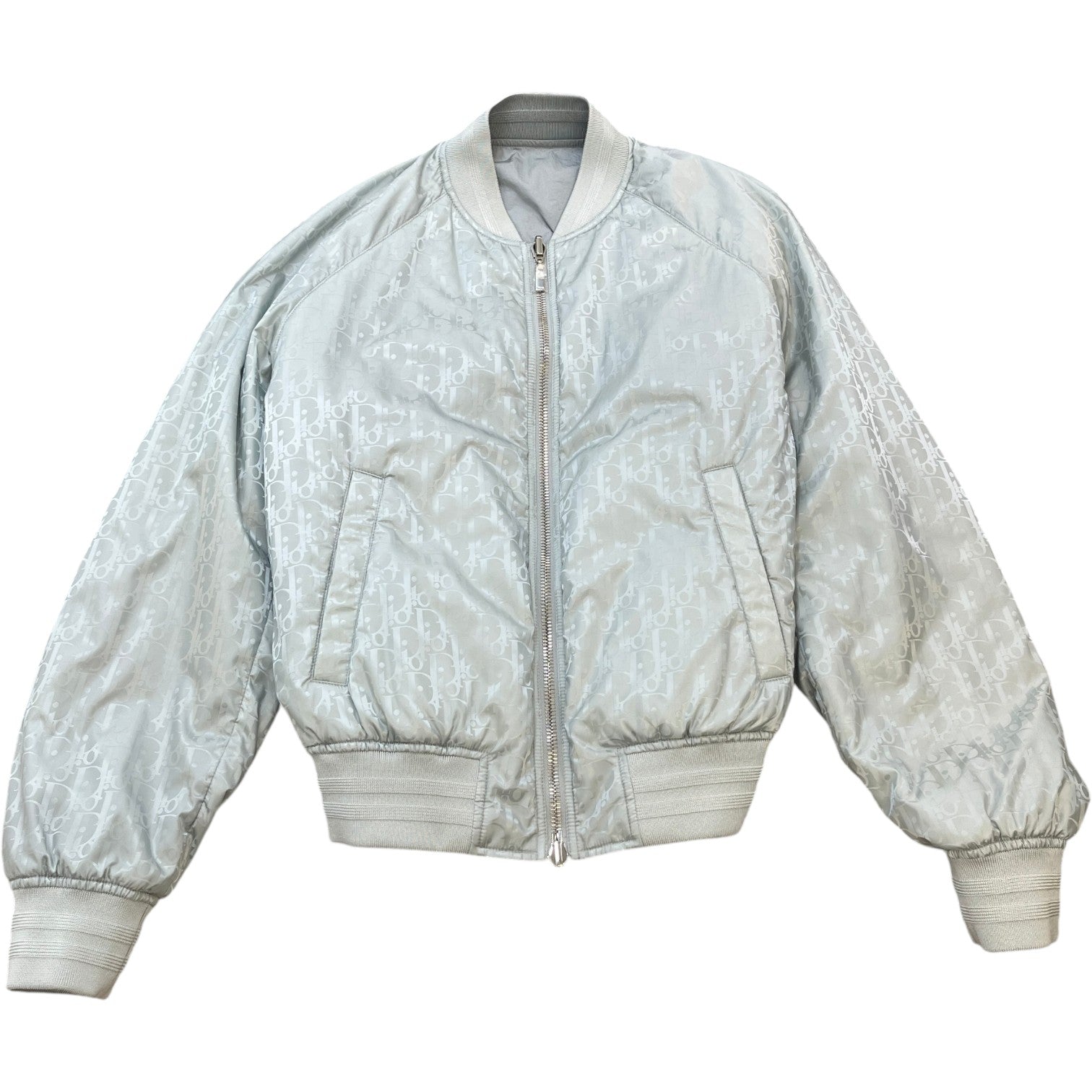 Men's Reversible Oblique Bomber Jacket Grey Size IT 52 / XL - Photo 2