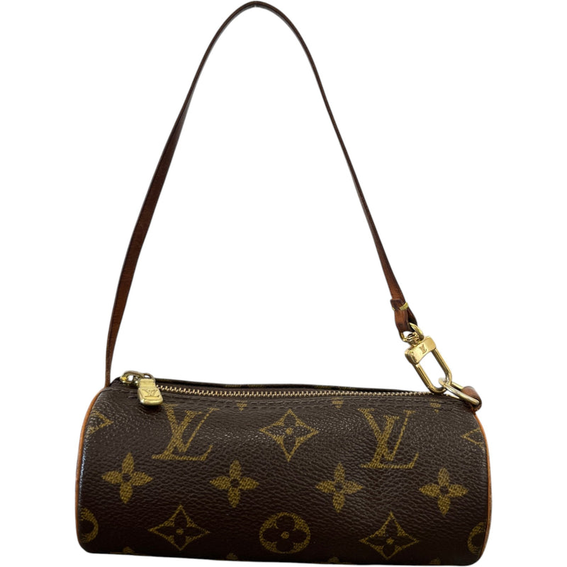 Women's Monogram Mini Papillon Pouch Handbag Brown