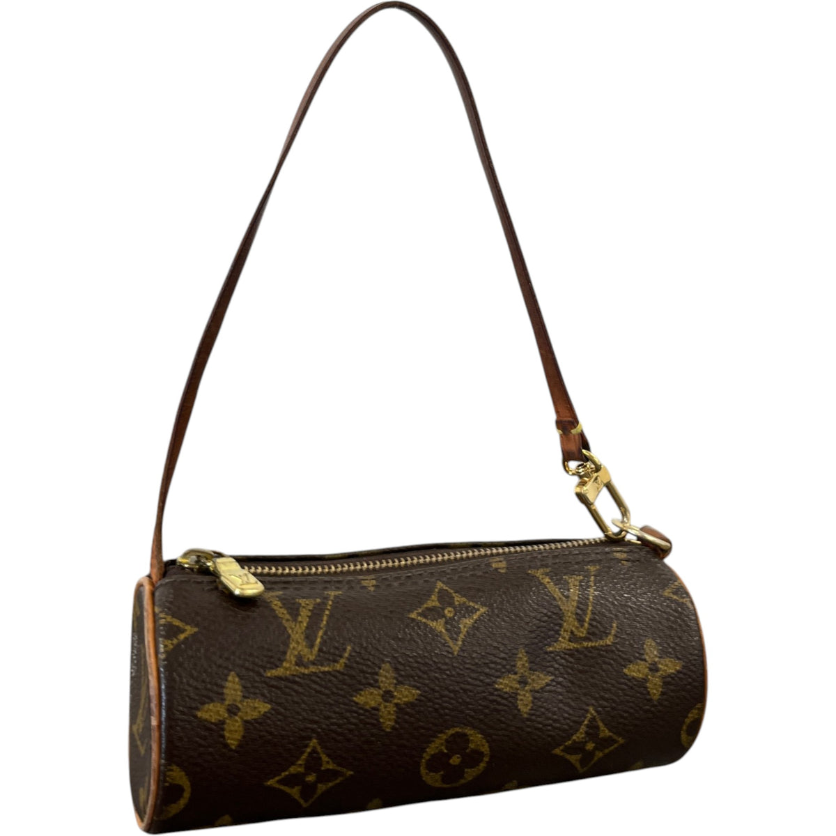 Women's Monogram Mini Papillon Pouch Handbag Brown - Photo 4