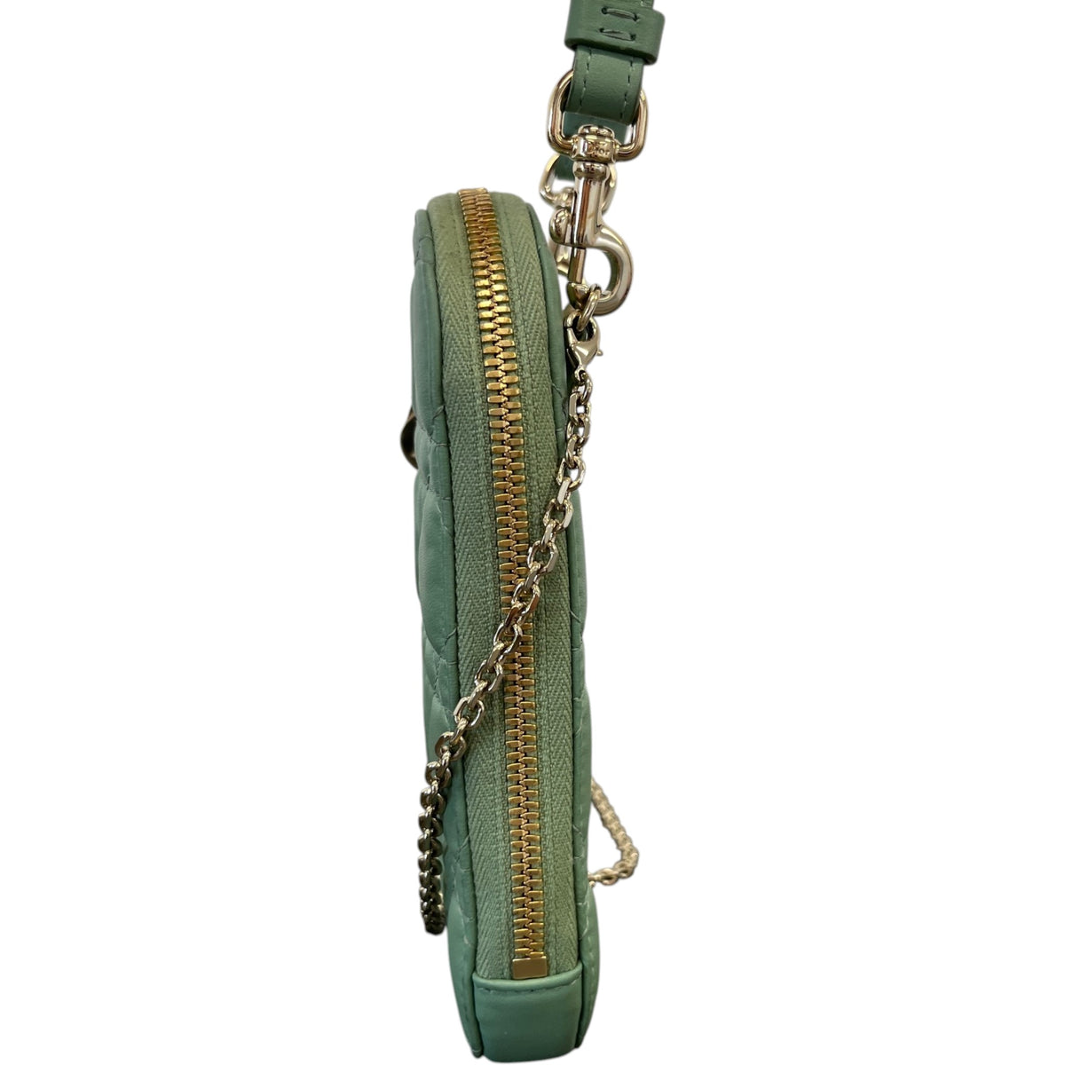 Women's Lady Dior Call'in Phone Holder Crossbody Bag Green - Photo 6