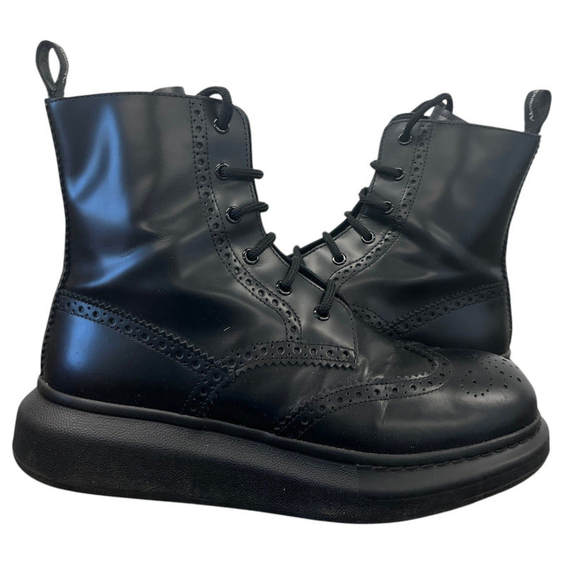 Men's Hybrid Lace-Up Combat Boots Black Size UK 6 / EU 40