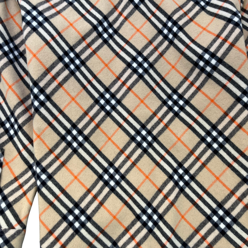 Men's Check Poplin OverShirt Beige Size XL