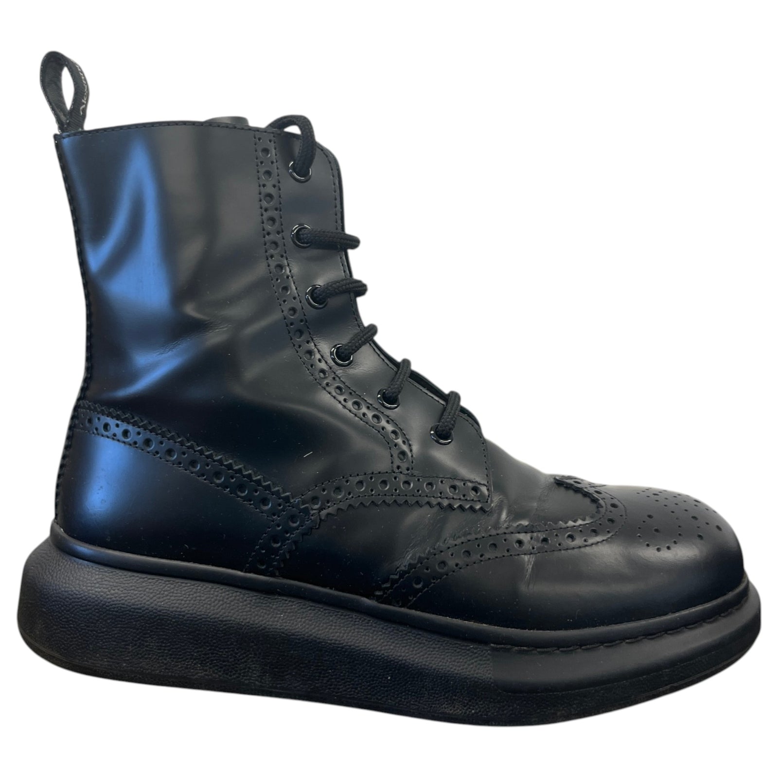 Men's Hybrid Lace-Up Combat Boots Black Size UK 6 / EU 40 - Photo 1