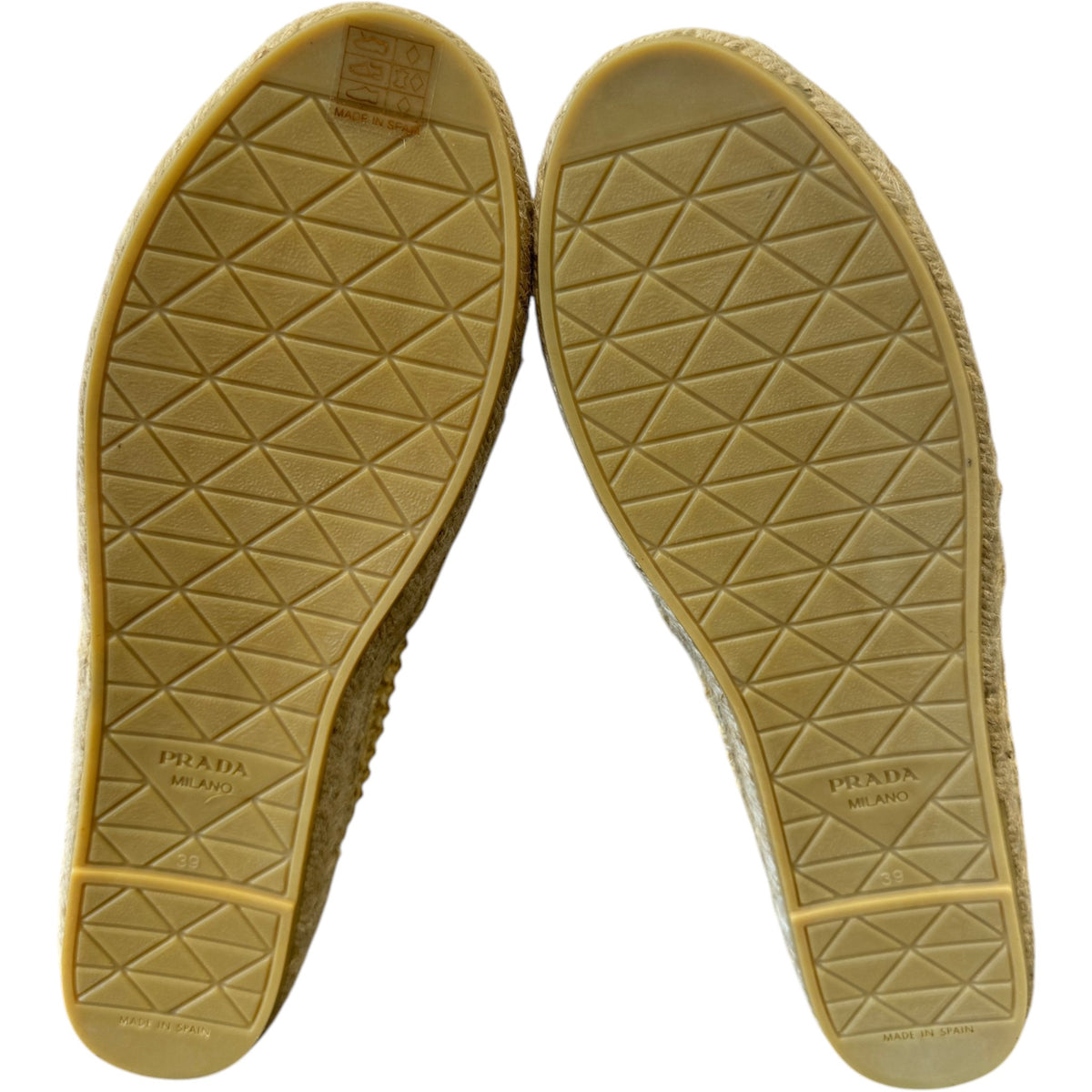 Women's Logo Embroidered Raffia Espadrilles Beige Size UK 6 / EU 39 - Photo 10