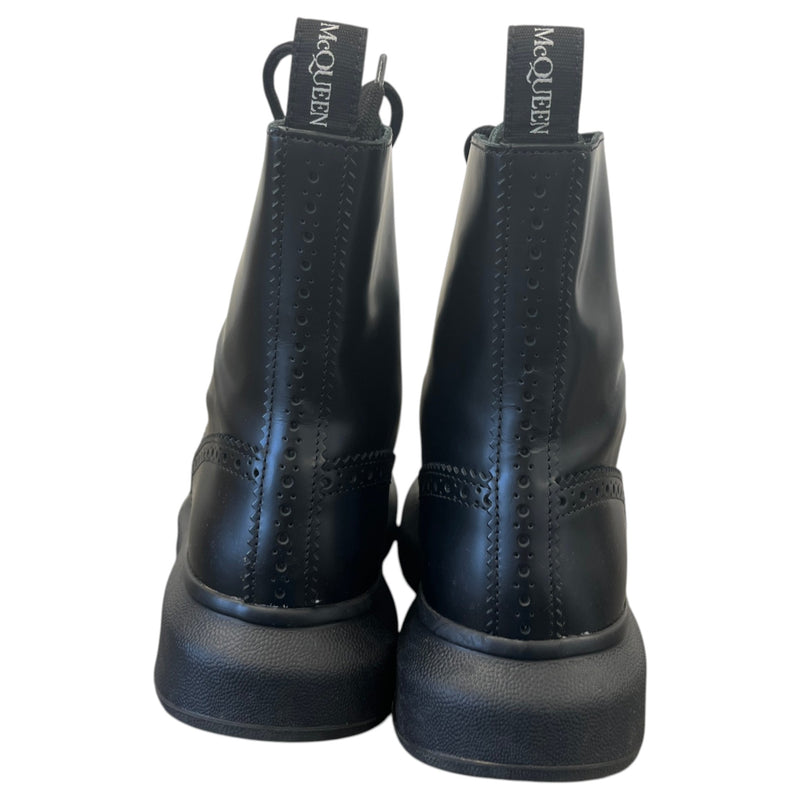Men's Hybrid Lace-Up Combat Boots Black Size UK 6 / EU 40