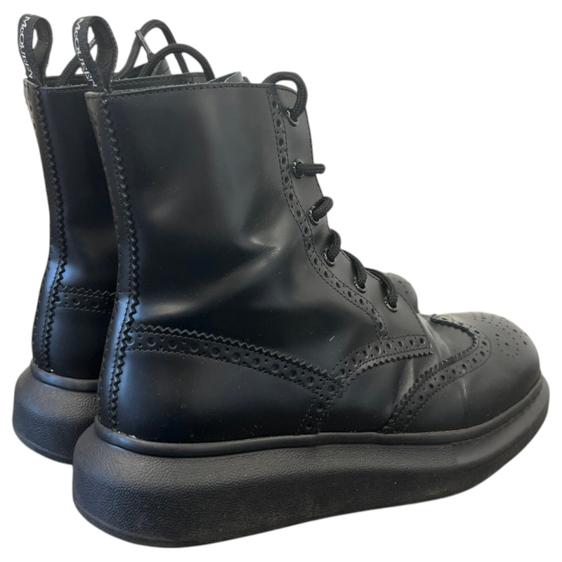 Men's Hybrid Lace-Up Combat Boots Black Size UK 6 / EU 40