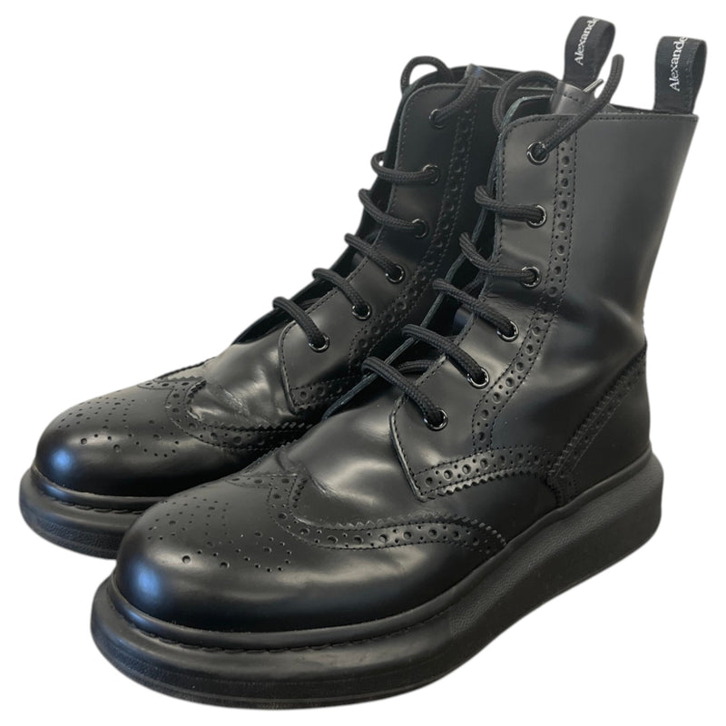 Men's Hybrid Lace-Up Combat Boots Black Size UK 6 / EU 40