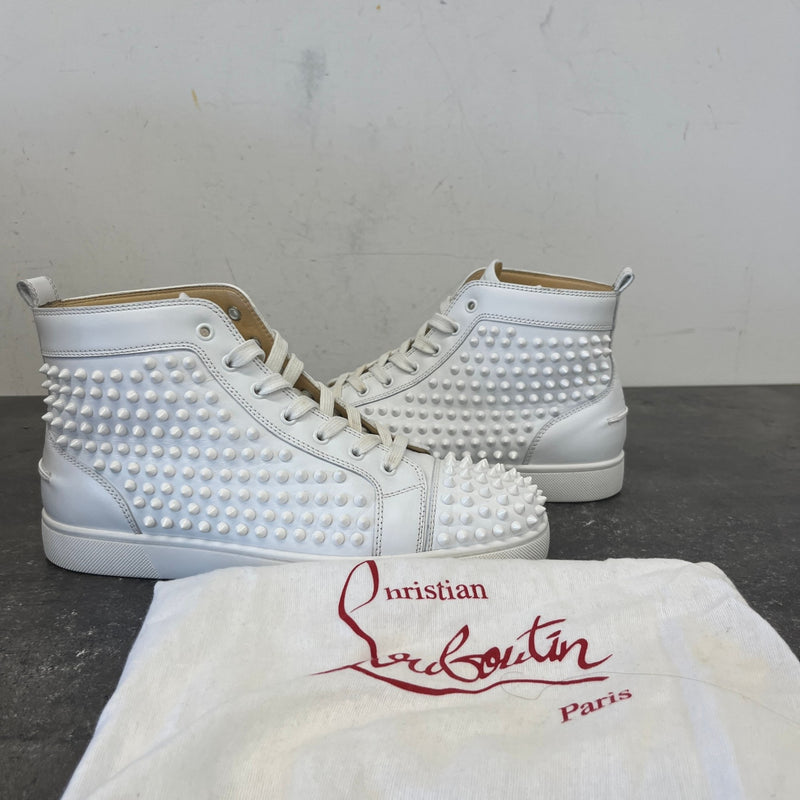 Men's Louis Spikes Flat High Trainers White Size UK 8 / EU 42